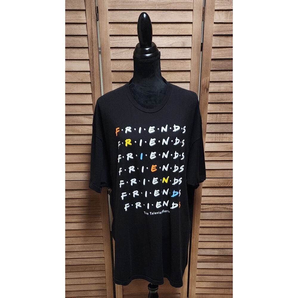 Friends T Shirt 3XL Black Short Sleeve Crew Neck Tee Womens 100% Cotton Jersey